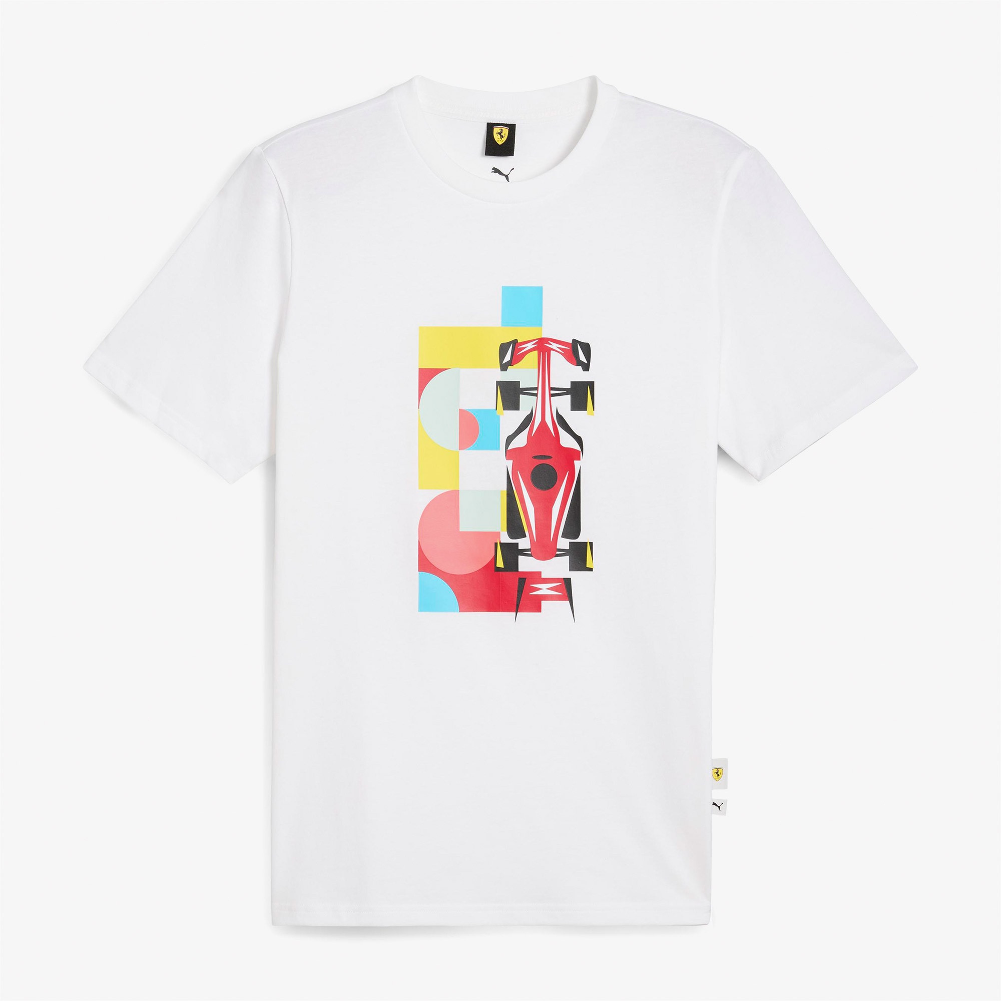 Puma Ferrari Race Graphic 2 Erkek Beyaz T-Shirt