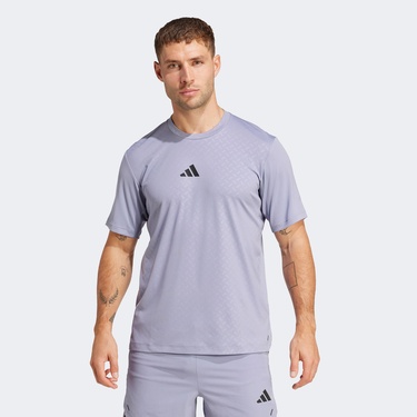  adidas Power 3 Stripes Erkek Mor Antrenman T-Shirt