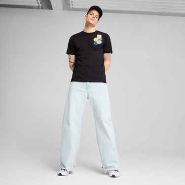  Puma Graphics icon Erkek Siyah T-Shirt
