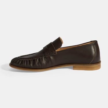  Kadın Kahve Slip-On Deri Loafer