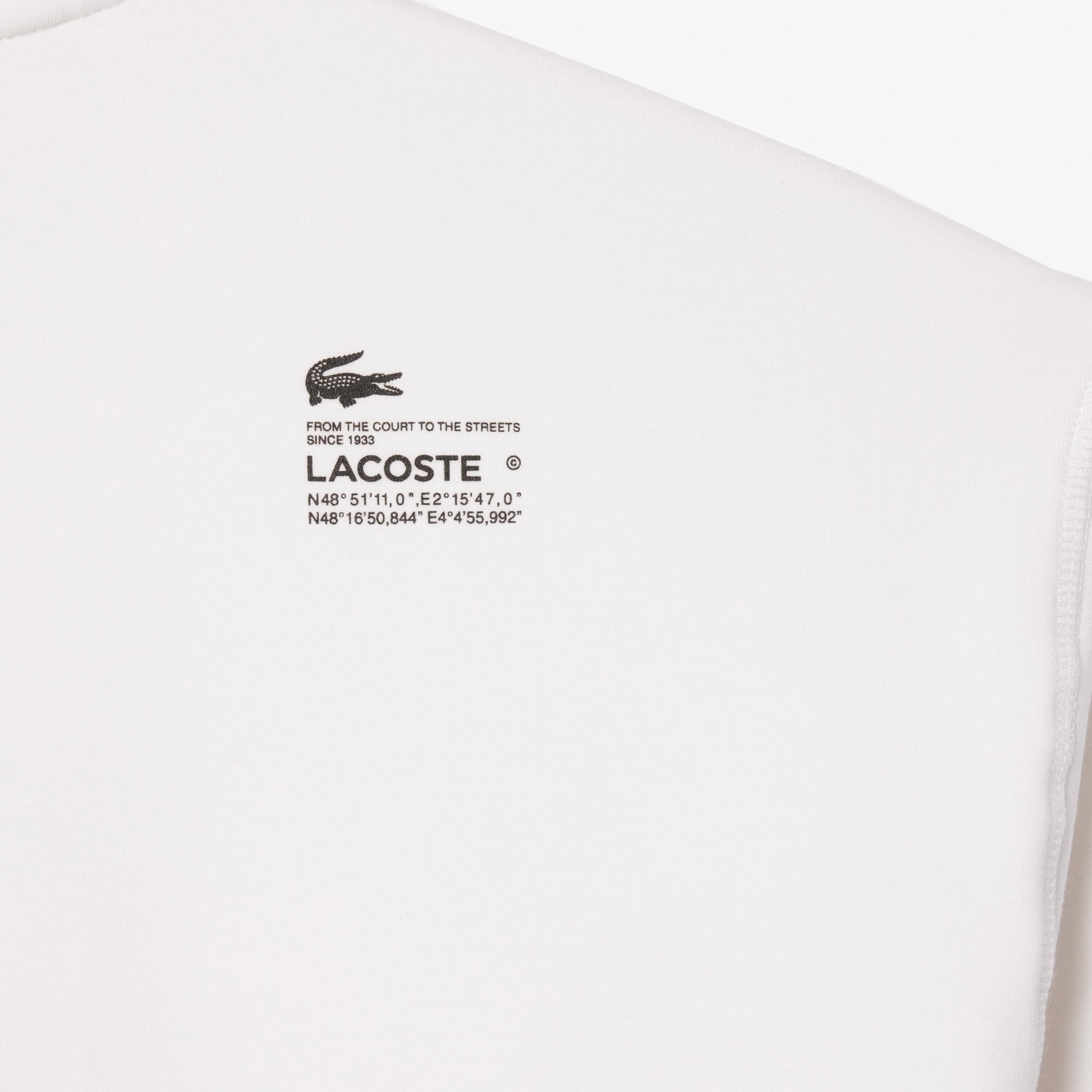 Lacoste Kadın Relaxed Fit Kapüşonlu Beyaz Sweatshirt