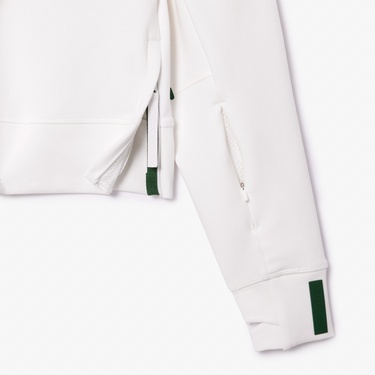  Kadın Relaxed Fit Kapüşonlu Beyaz Sweatshirt