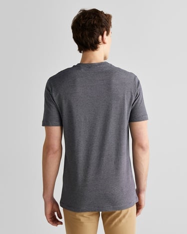 GANT Erkek Lacivert Regular Fit Bisiklet Yaka Çizgili T-Shirt