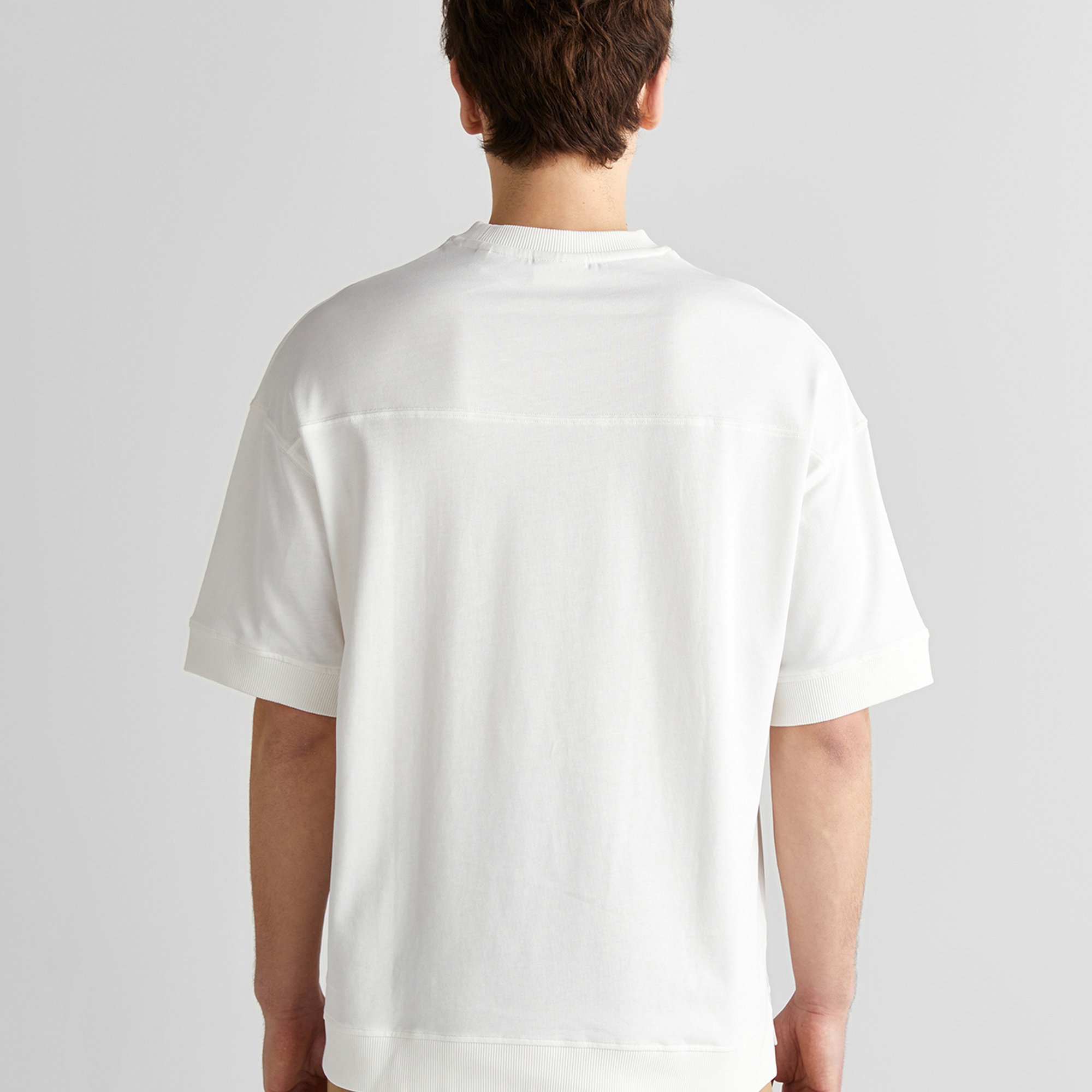 GANT Erkek Krem Orijinal Fit Bisiklet Yaka Logolu T-Shirt