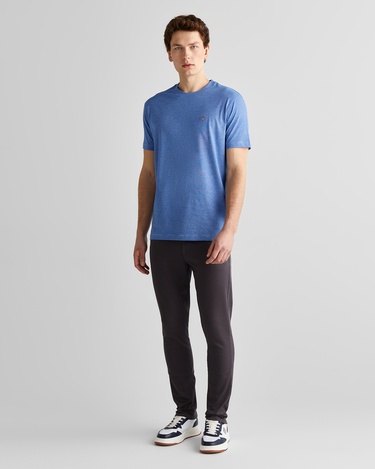  GANT Erkek Mavi Regular Fit Bisiklet Yaka Çizgili T-Shirt