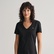GANT Kadın Siyah V Yaka Regular Fit T-Shirt