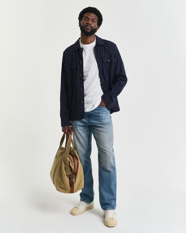  GANT Erkek Krem Regular Fit Bisiklet Yaka Logolu T-Shirt