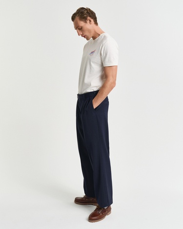  GANT Erkek Krem Regular Fit Bisiklet Yaka Logolu T-Shirt