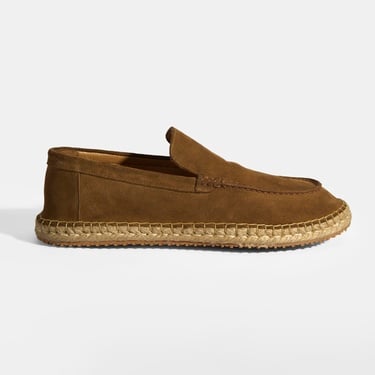  Erkek Taba Slip-On Süet Espadril