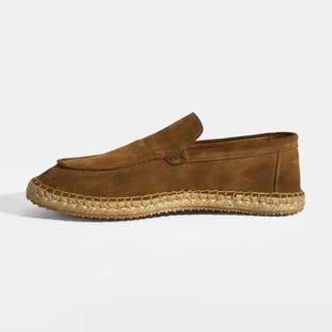  Erkek Taba Slip-On Süet Espadril