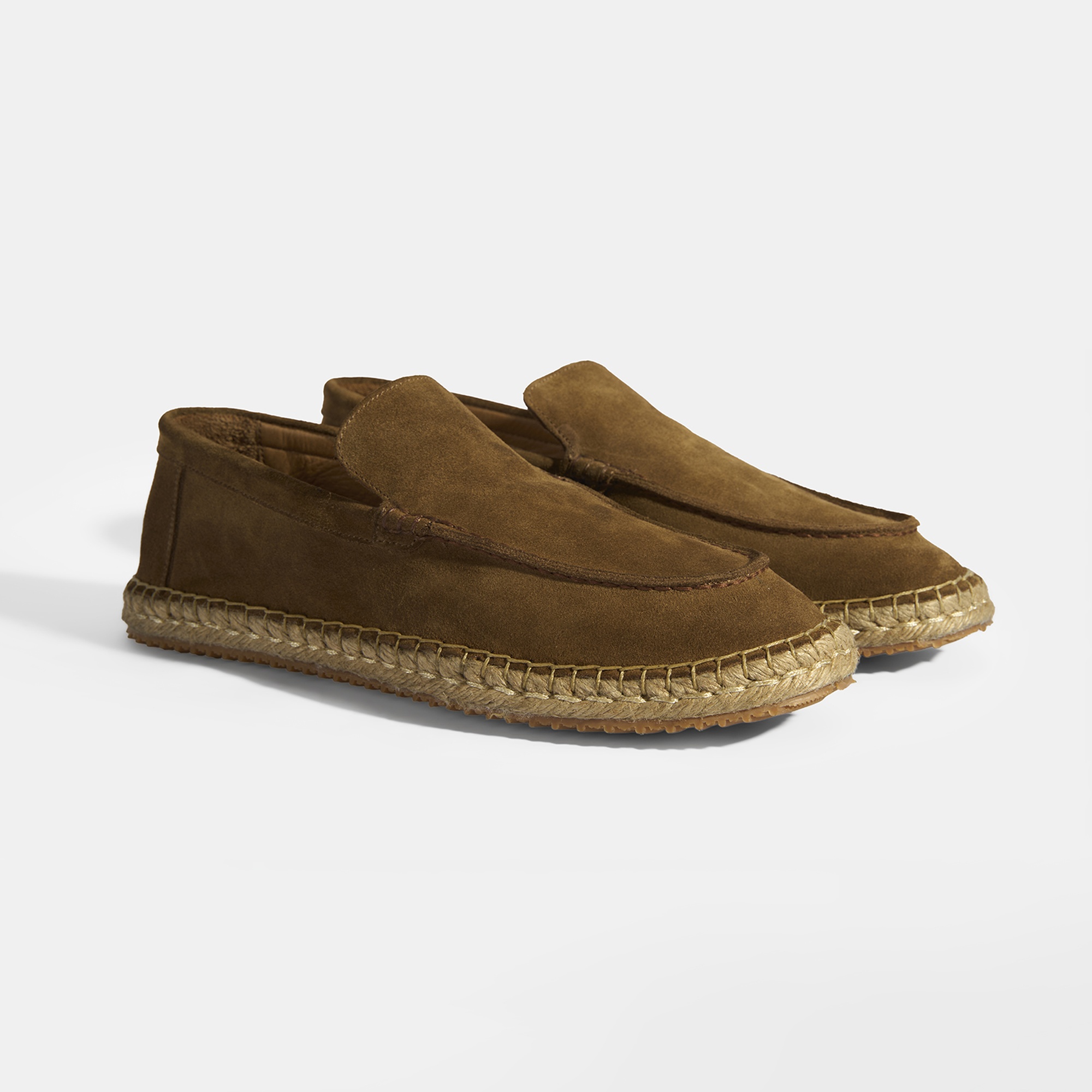 Erkek Taba Slip-On Süet Espadril