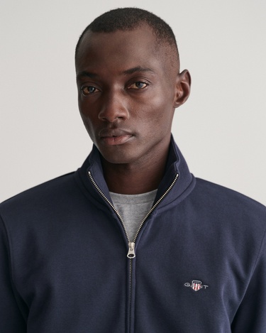  GANT Erkek Lacivert Regular Fit Fermuarlı Sweatshirt