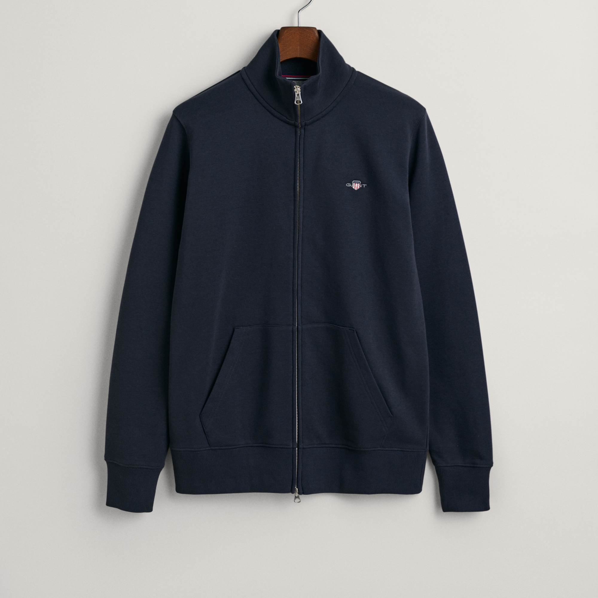 GANT Erkek Lacivert Regular Fit Fermuarlı Sweatshirt