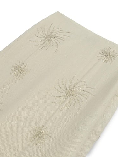  Boncuk Brodeli Midi Etek