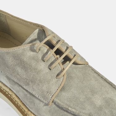  Erkek Gri Örgü Detaylı Bağcıklı Günlük Ayakkabı