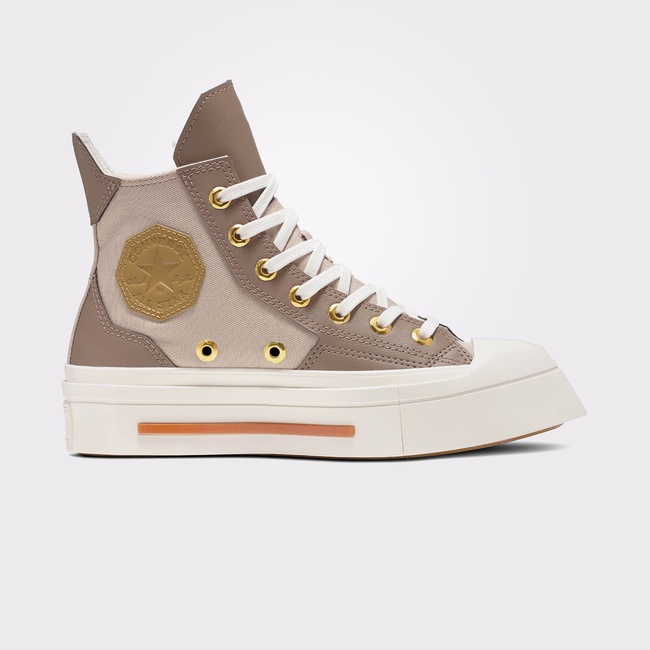  Converse Chuck 70 De Luxe Squared Unisex Kahverengi Platform Sneaker
