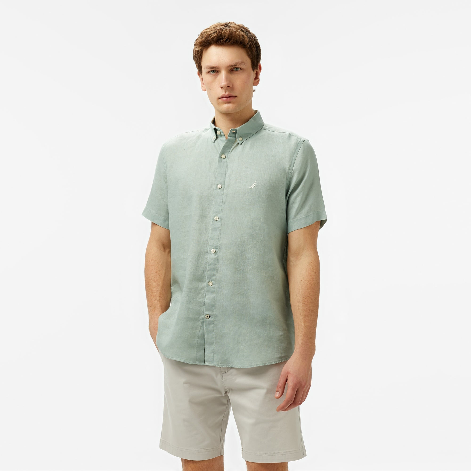 Nautica Erkek Yeşil Classic Fit Gömlek