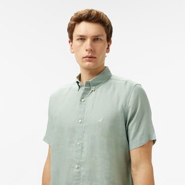  Nautica Erkek Yeşil Classic Fit Gömlek