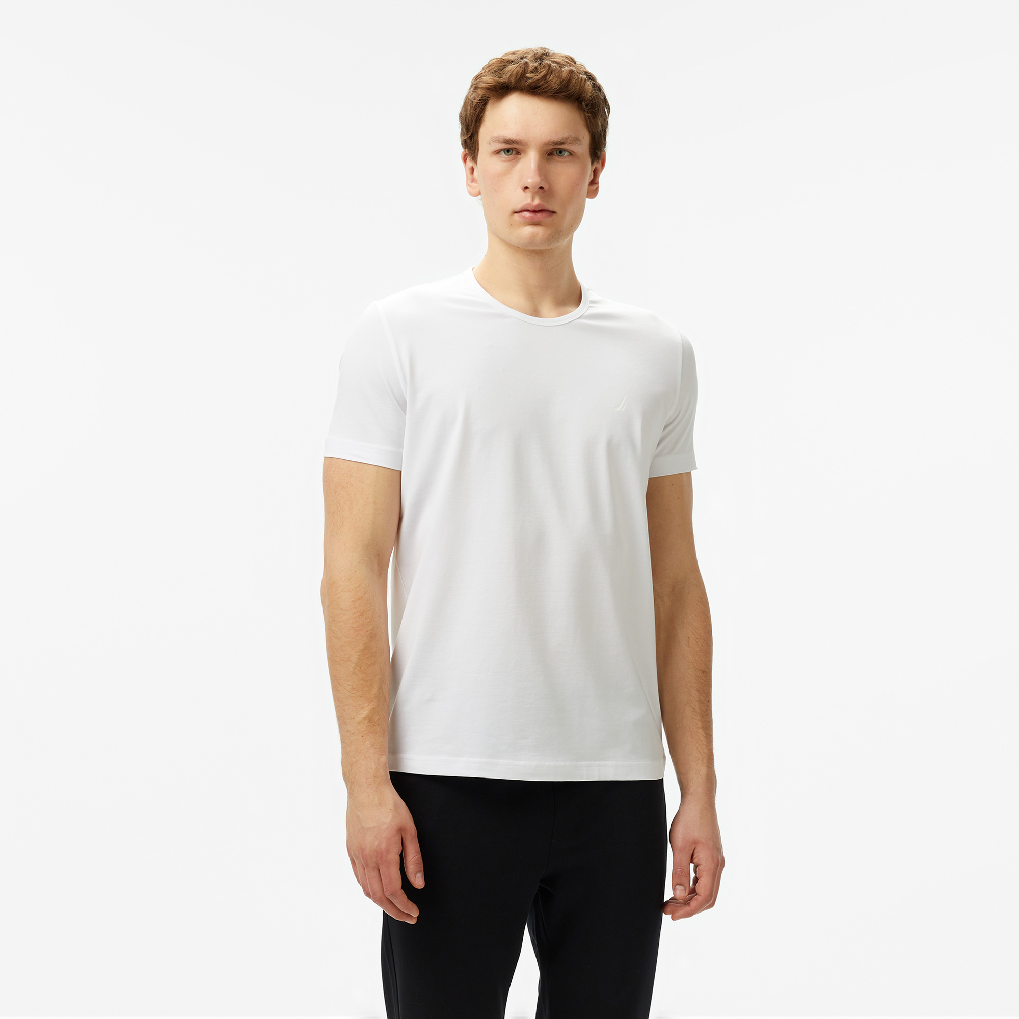  Nautica Erkek Beyaz Regular Fit T-Shirt