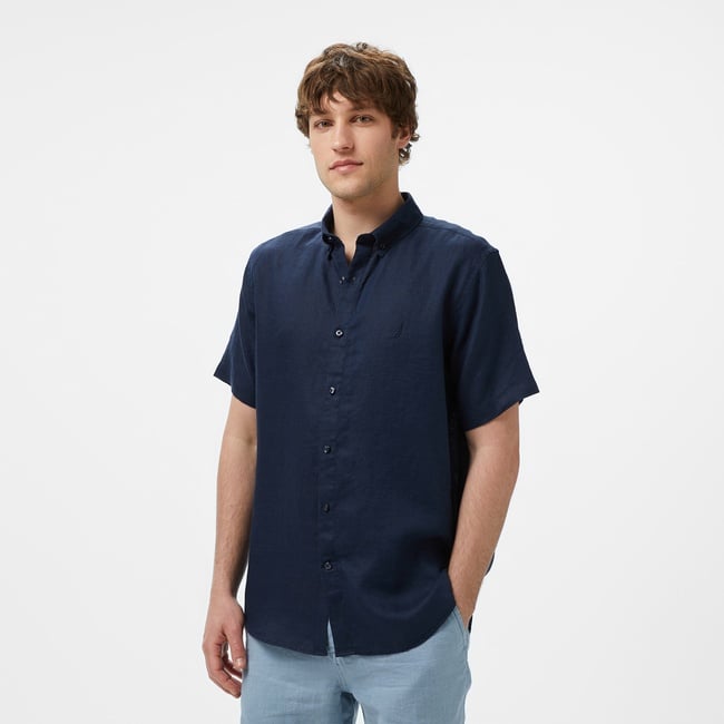  Nautica Erkek Lacivert Classic Fit Gömlek