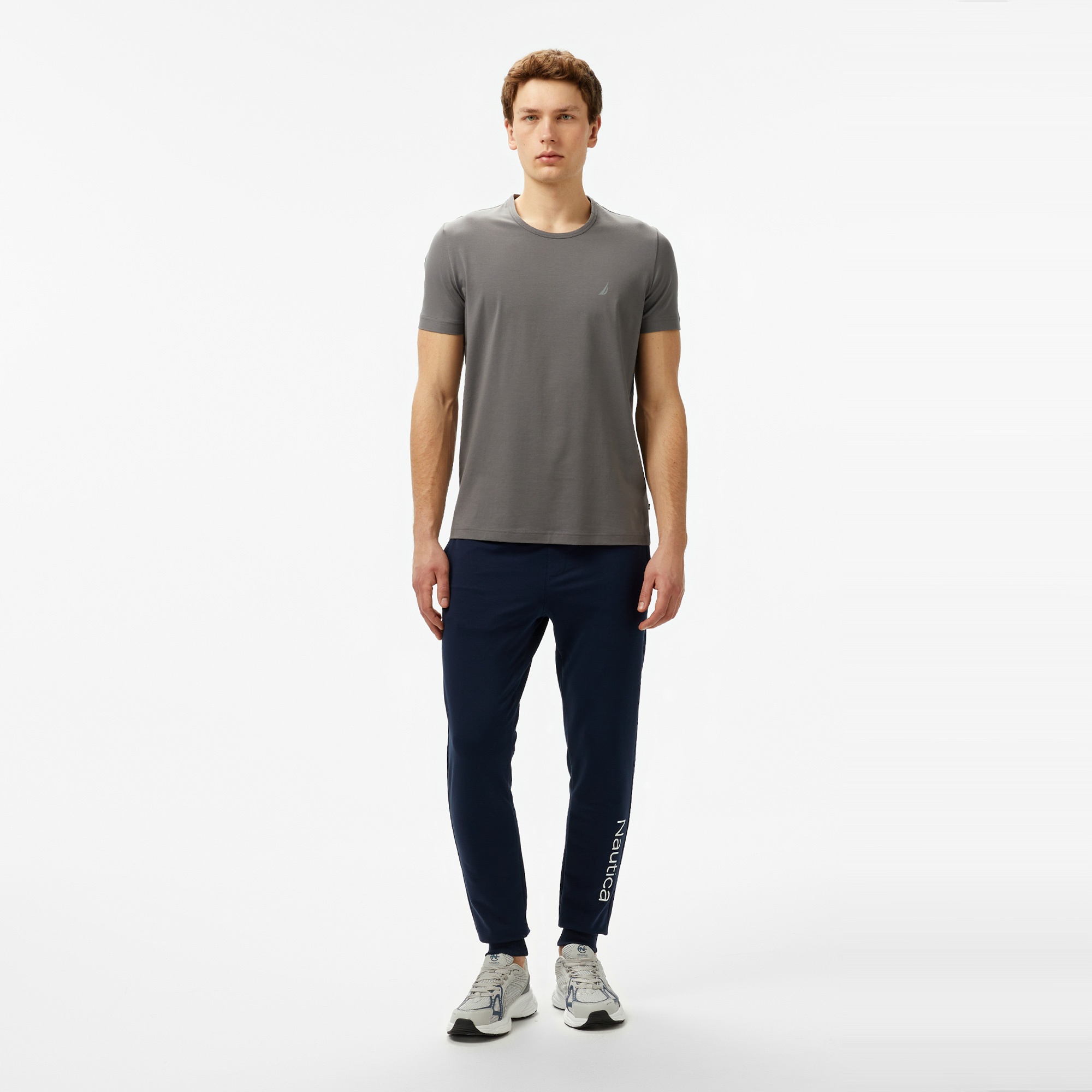 Nautica Erkek Gri Regular Fit T-Shirt