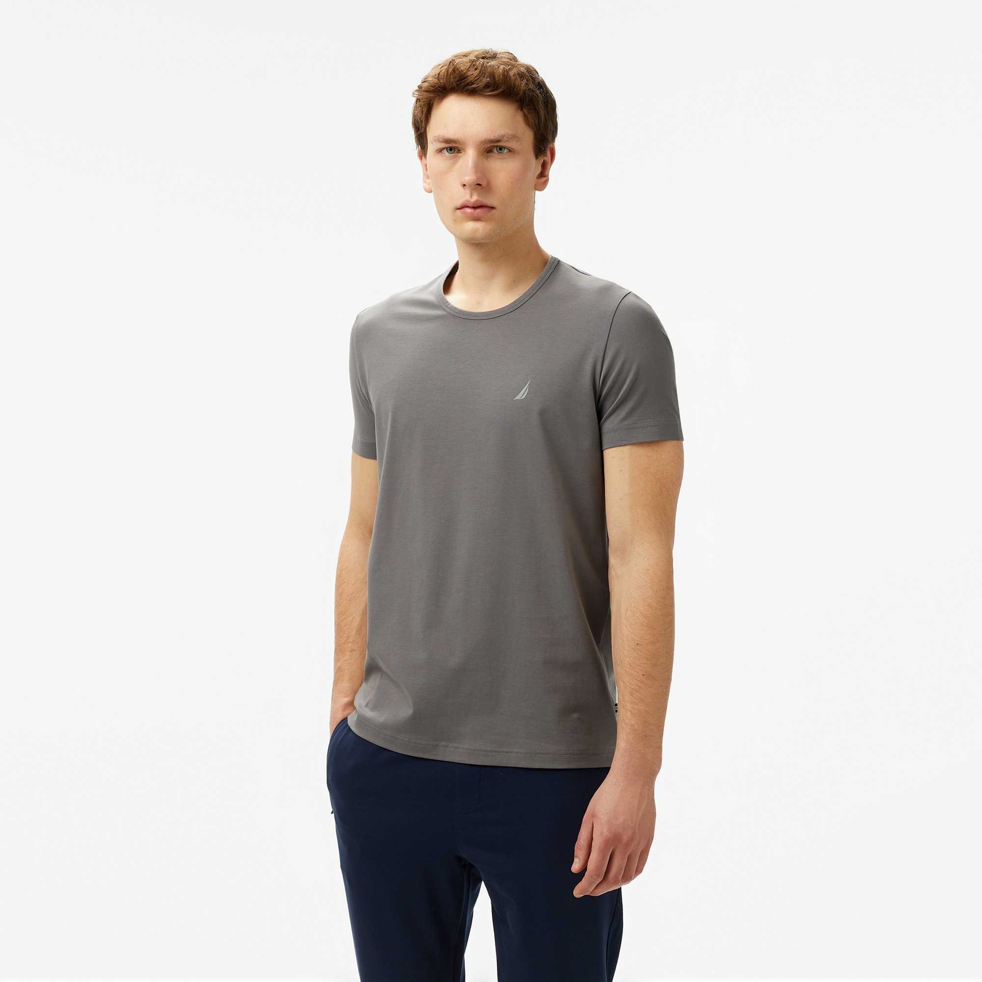 Nautica Erkek Gri Regular Fit T-Shirt
