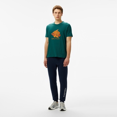  Nautica Erkek Yeşil Regular Fit T-Shirt