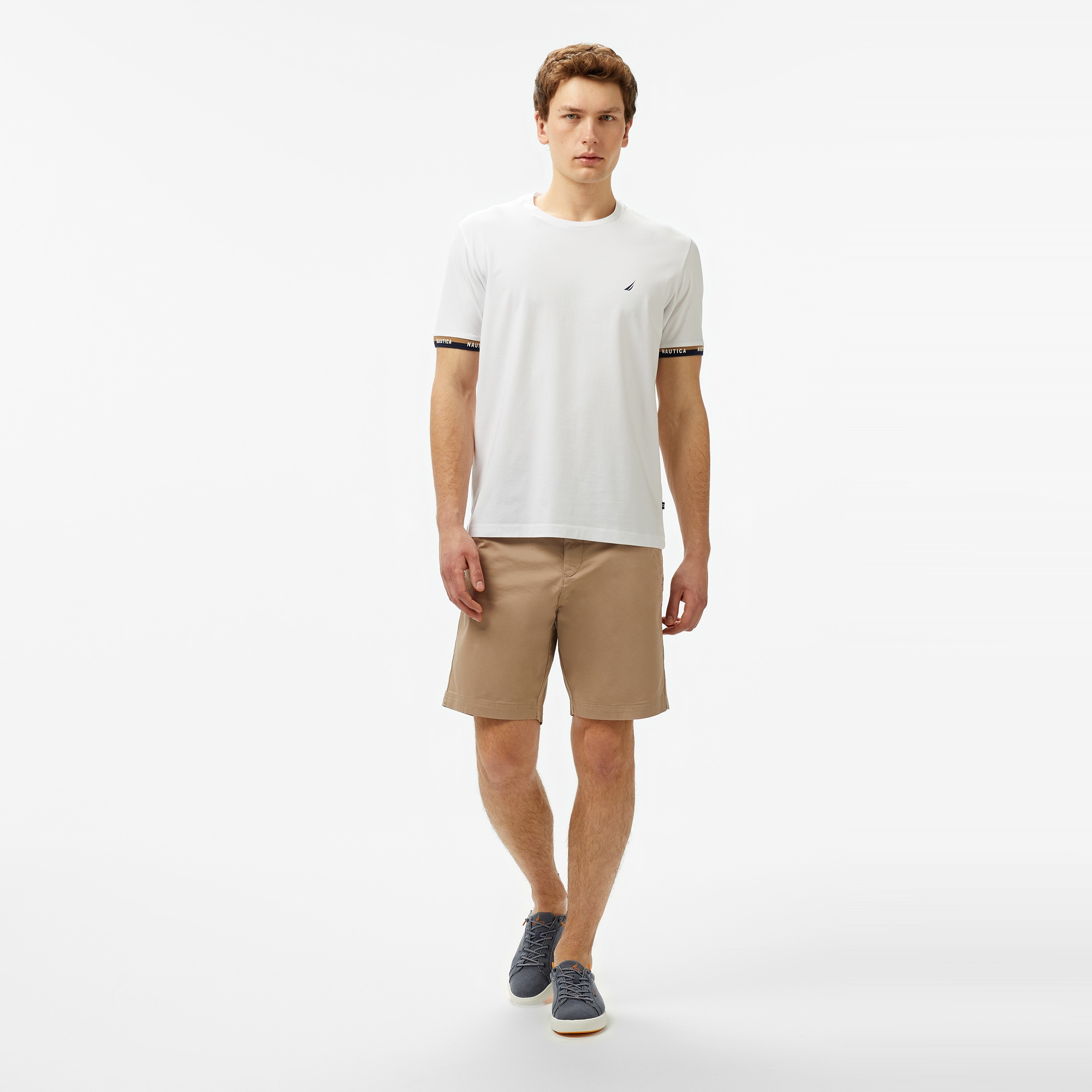 Nautica Erkek Beyaz Regular Fit T-Shirt