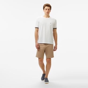  Nautica Erkek Beyaz Regular Fit T-Shirt