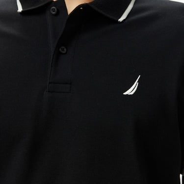  Nautica Erkek Siyah Classic Fit Polo Yaka T-Shirt