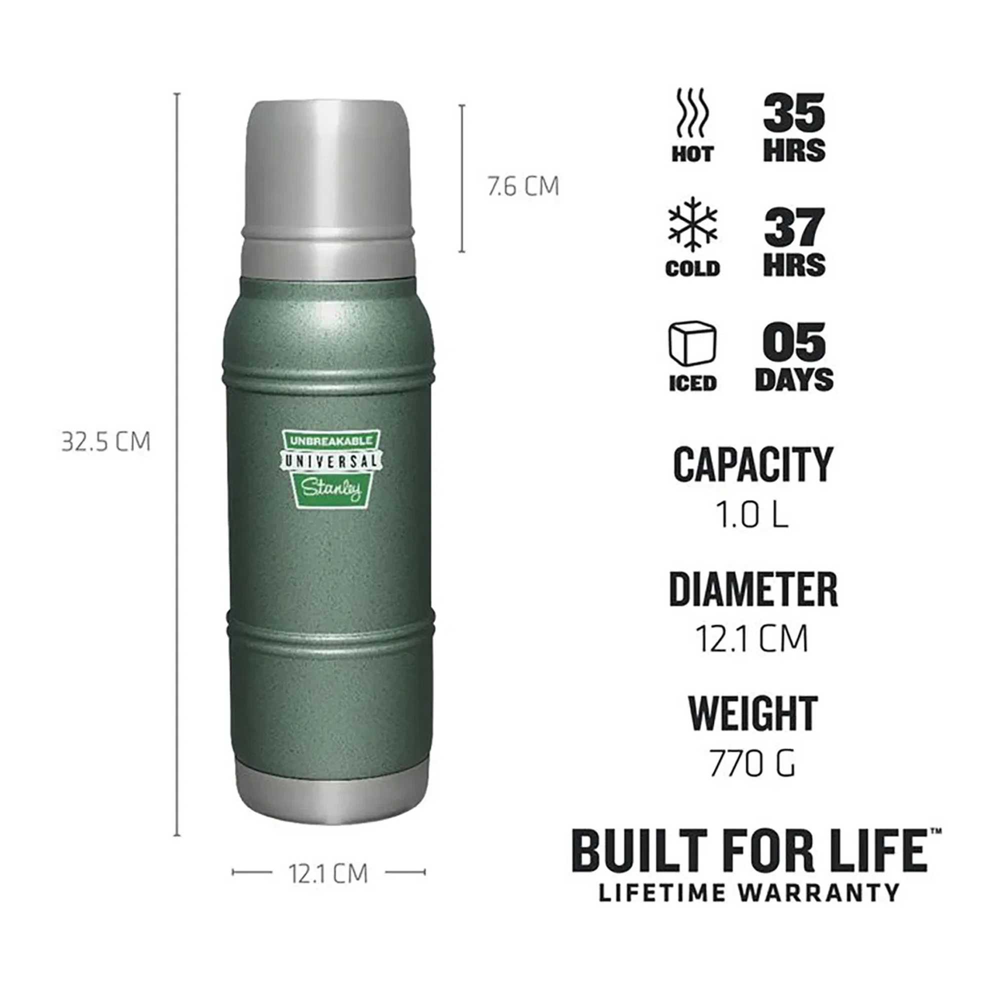 Stanley Stan 1.1qt Milestones Vac Btl 1960 Vintage Grn Eu Unisex Yeşil Termos