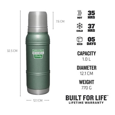  Stanley Stan 1.1qt Milestones Vac Btl 1960 Vintage Grn Eu Unisex Yeşil Termos