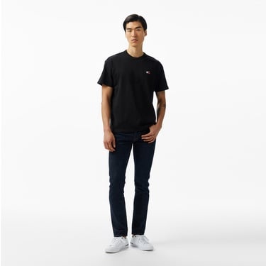  Tommy Jeans Relax Badge Erkek Siyah T-Shirt