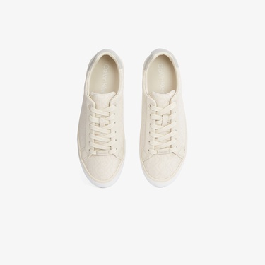  Calvin Klein Vulcanic Lace Up Kadın Bej Sneaker