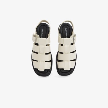  Calvin Klein Sq Molded Sdl Fisherman Mg Wn Kadın Bej Sandalet