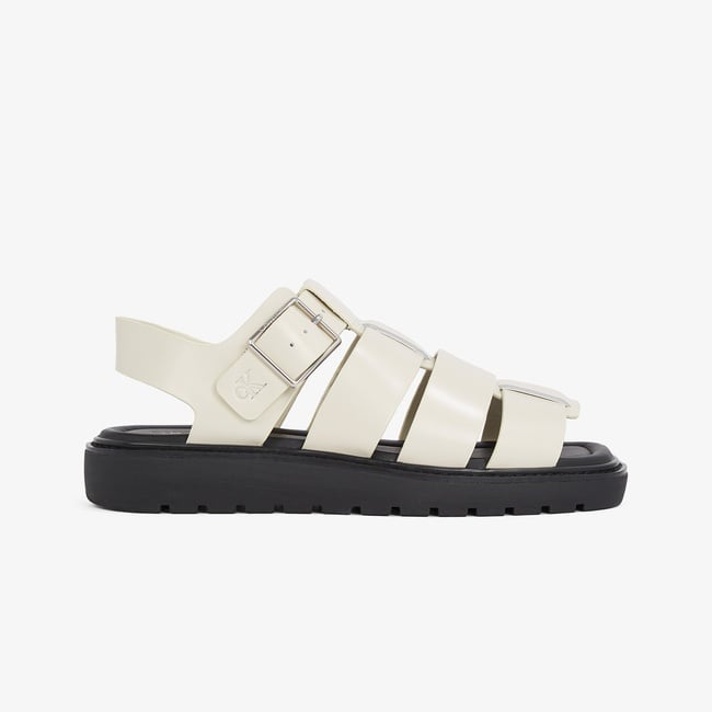  Calvin Klein Sq Molded Sdl Fisherman Mg Wn Kadın Bej Sandalet