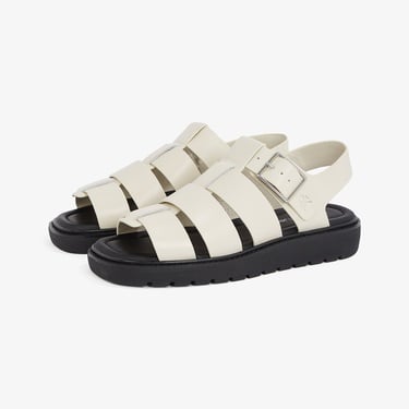  Calvin Klein Sq Molded Sdl Fisherman Mg Wn Kadın Bej Sandalet