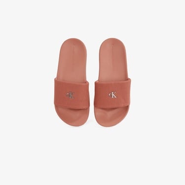  Calvin Klein Slide Monogram Hardware Kadın Kahverengi Terlik