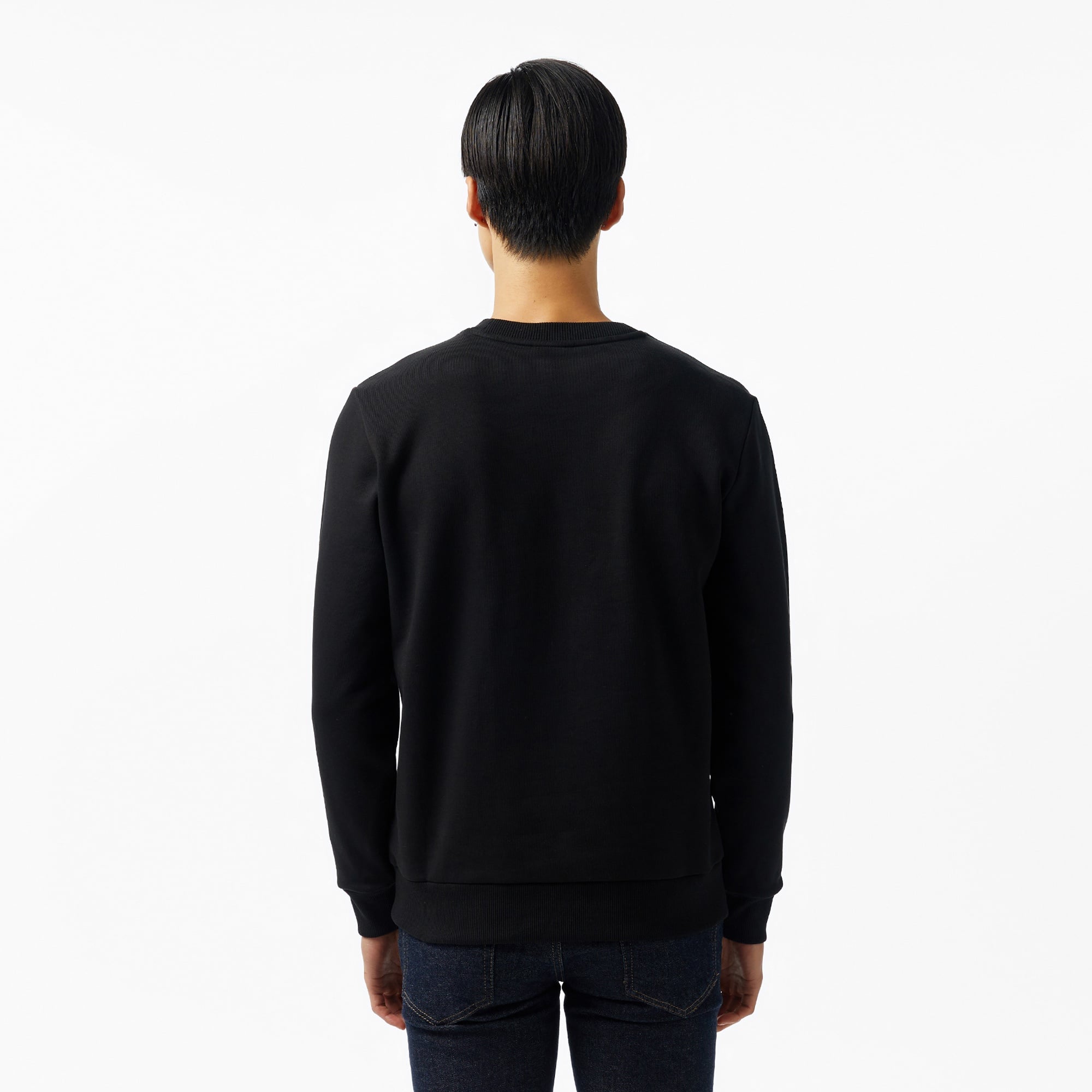 Calvin Klein Raised Logo Erkek Siyah Sweatshirt