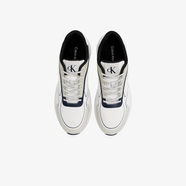 Calvin Klein Retro Tennis Low Knit Mix Erkek Beyaz Sneaker