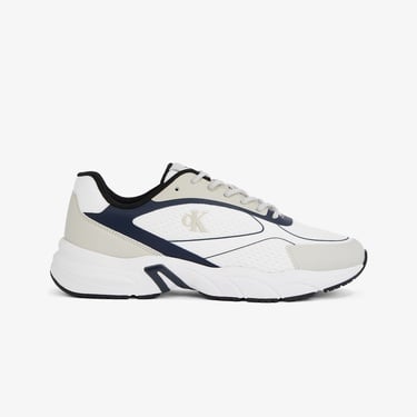  Calvin Klein Retro Tennis Low Knit Mix Erkek Beyaz Sneaker