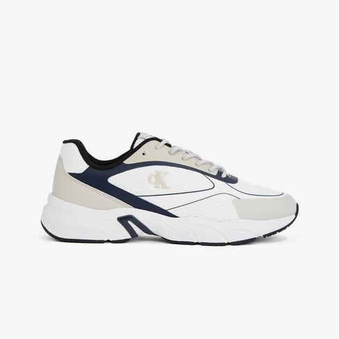  Calvin Klein Retro Tennis Low Knit Mix Erkek Beyaz Sneaker