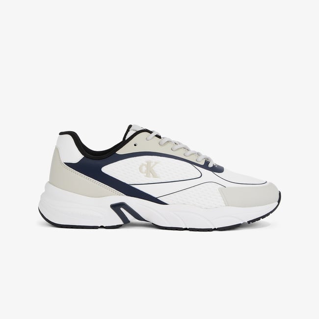  Calvin Klein Retro Tennis Low Knit Mix Erkek Beyaz Sneaker