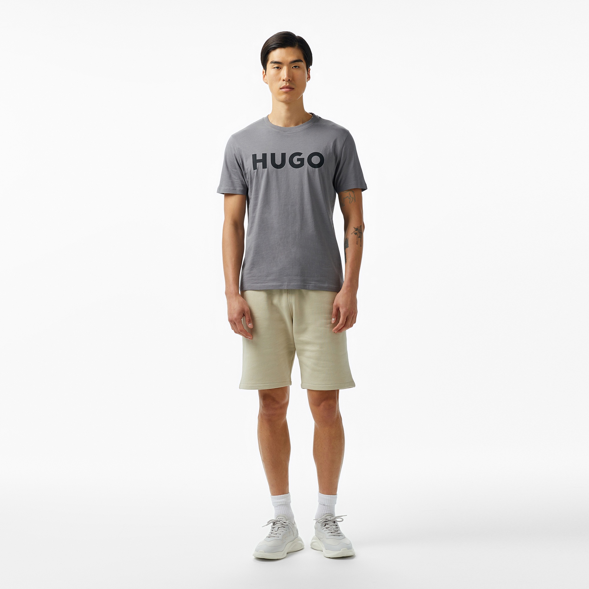 Hugo Dulivio Erkek Gri T-Shirt