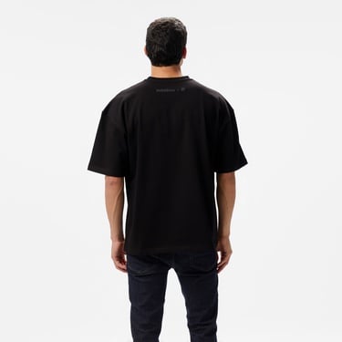  Aclothco X LFI Oversized Crew Neck Slogan Printed Unisex Siyah T-Shirt