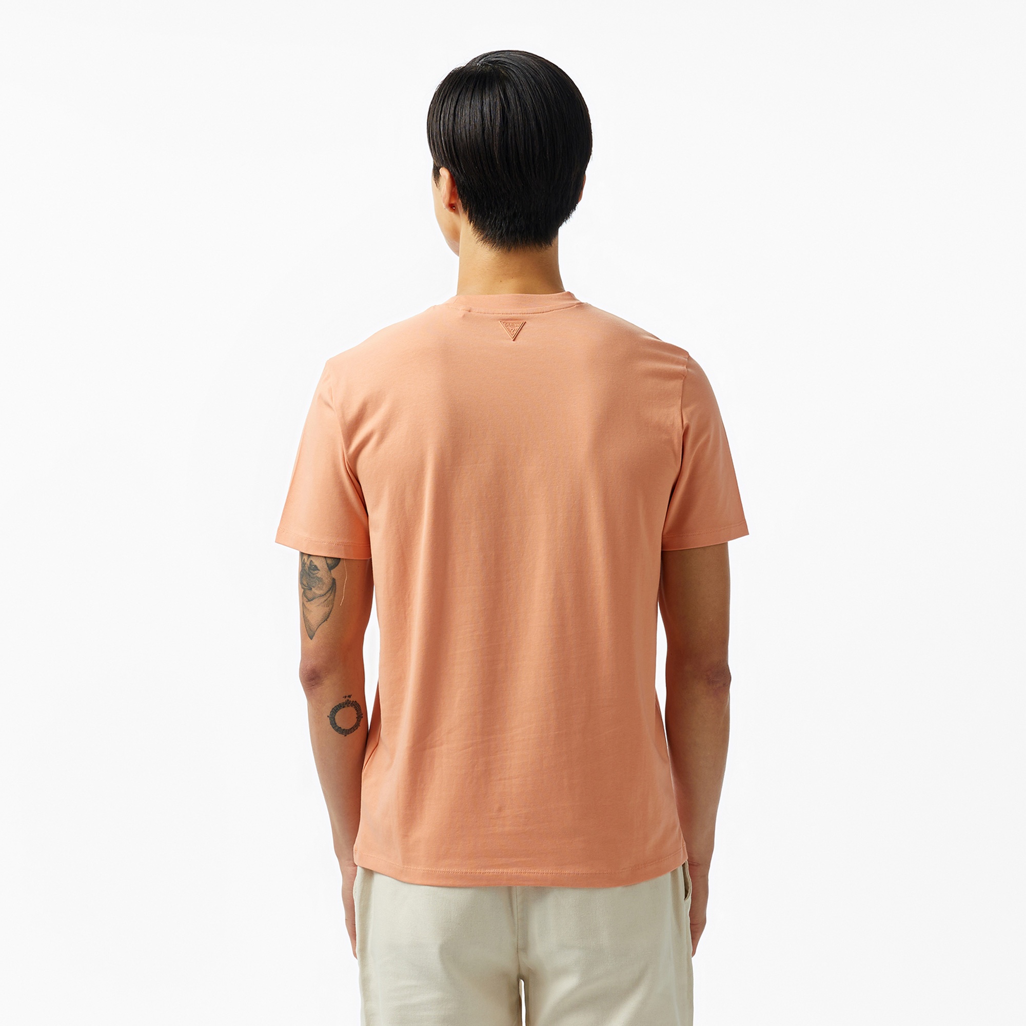 Guess Alphy Mid Organicetch 180 Erkek Turuncu T-Shirt