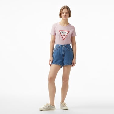  Guess Original Kadın Mor T-Shirt