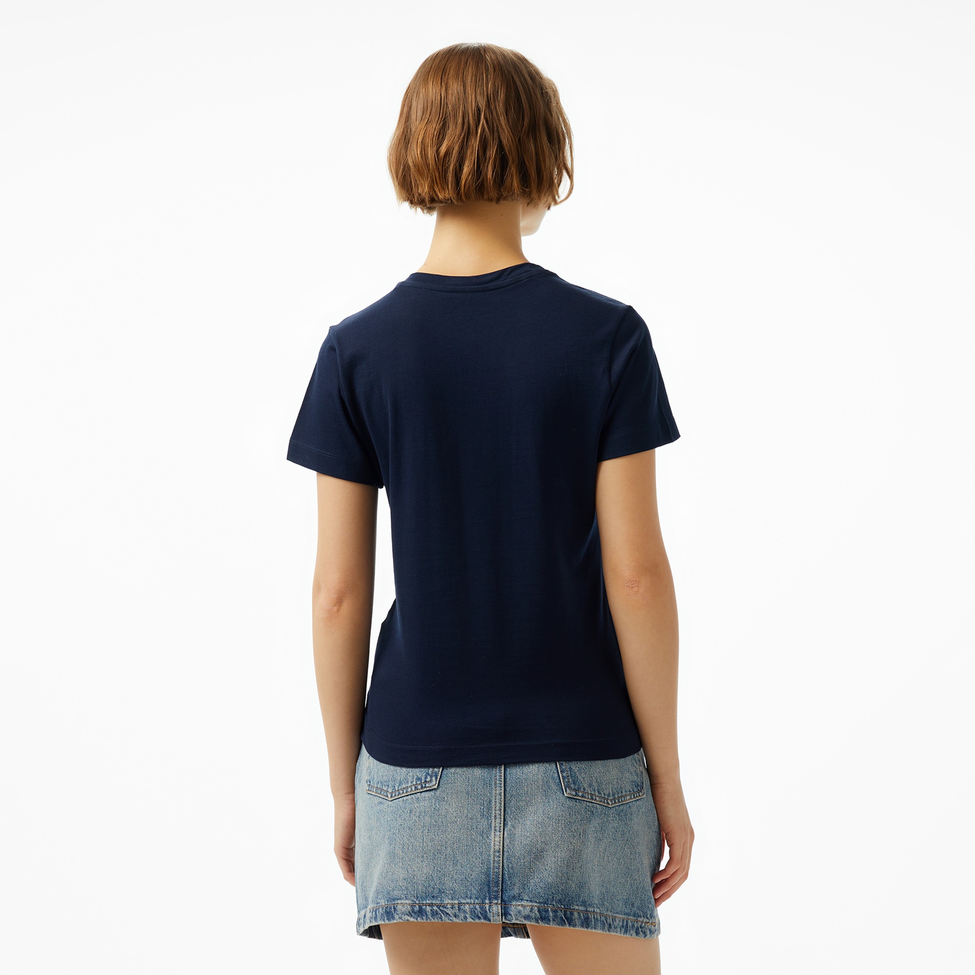 Guess Mid Organic Stream Kadın Lacivert T-Shirt