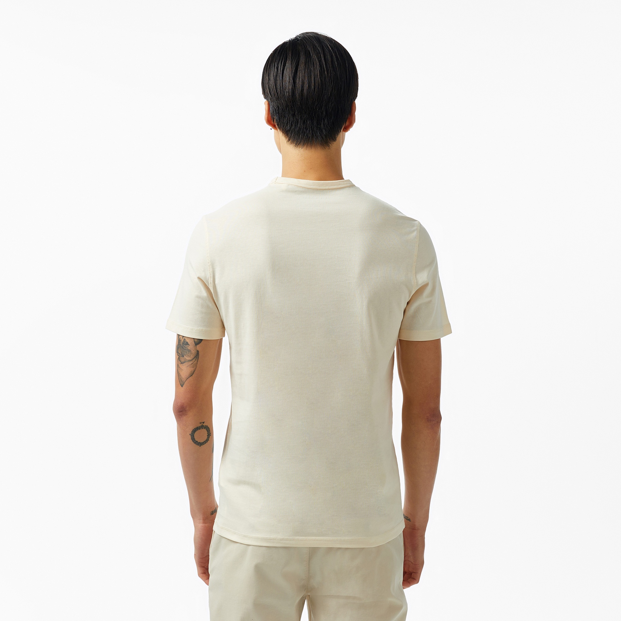 Guess Cn Logo Mid Organiceam 180 Erkek Beyaz T-Shirt