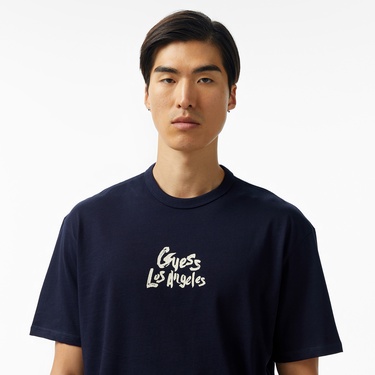  Guess Erkek Lacivert T-Shirt